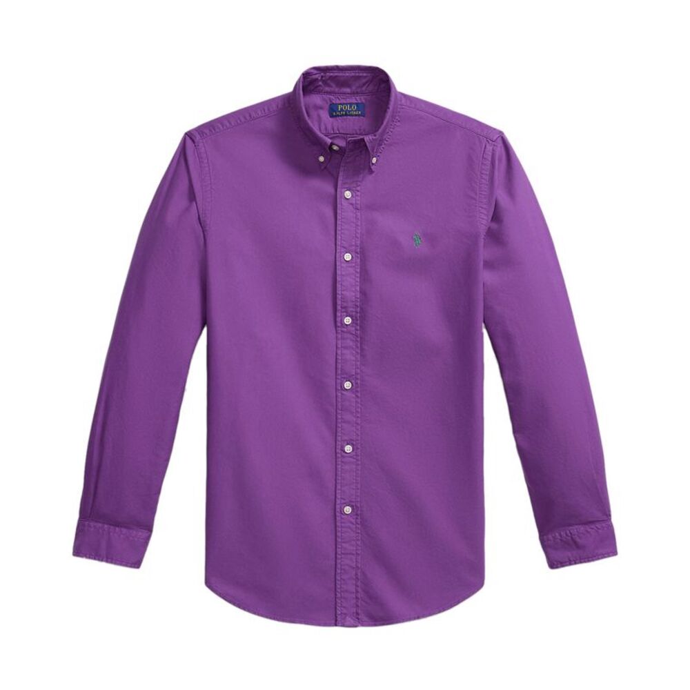 Polo Ralph Lauren Mens Garment-Dyed Oxford Shirt Large Purple Dawn - NWT